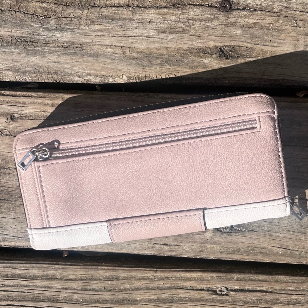 Guess Color Block Noelle Zip Around Wallet Clutch - image 7